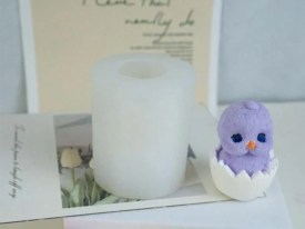 Molde silicona pollito saliendo